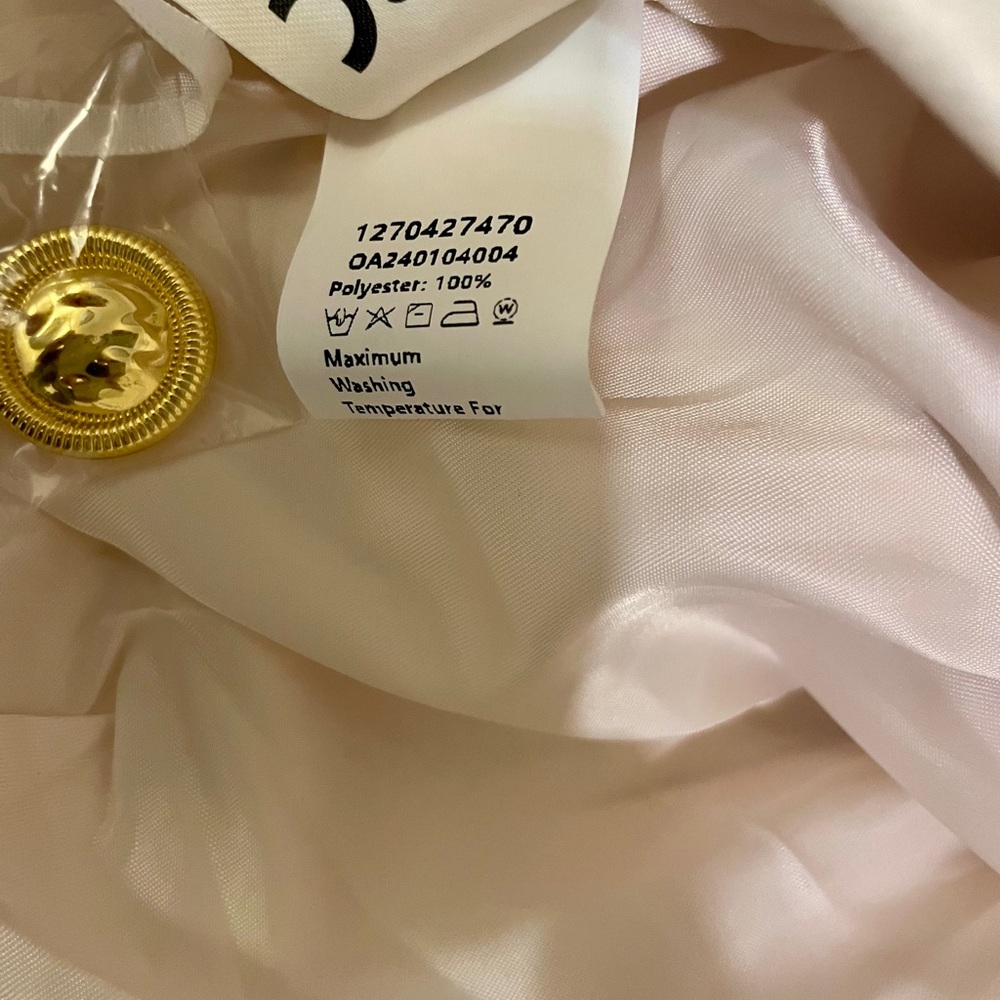 NWT Commense Ivory/Off White Golden Button Pleated Mini Skirt/Skort - XL - Picture 10 of 13